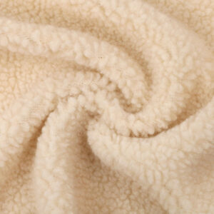 100%Polyester Creamy White Sherpa Fleece Knitting Fabric for Coats Jackets Vests Trench Coats NWKD-6270 (Copy)